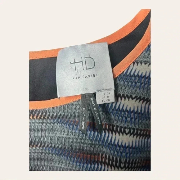 1122. ANTHROPOLOGIE HD IN PARIS MAXI DRESS SLEEVELESS SIZE 0 MULTICOLORED - Picture 6 of 10